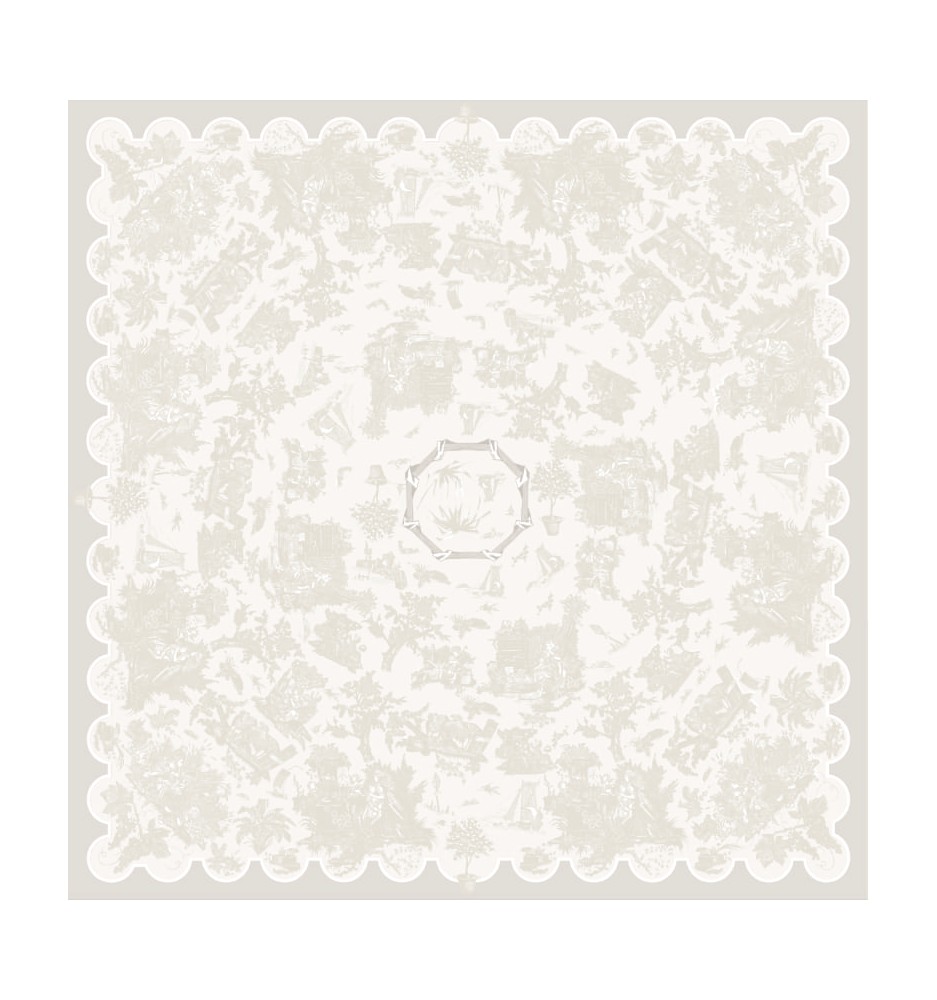 nappe toile cirée motif toile de jouy Bleu/vert CHAMPAGNE - INDOOR OUTDOOR nappe toile cirée motif toile de jouy Bleu/vert CHAMPAGNE - INDOOR OUTDOOR