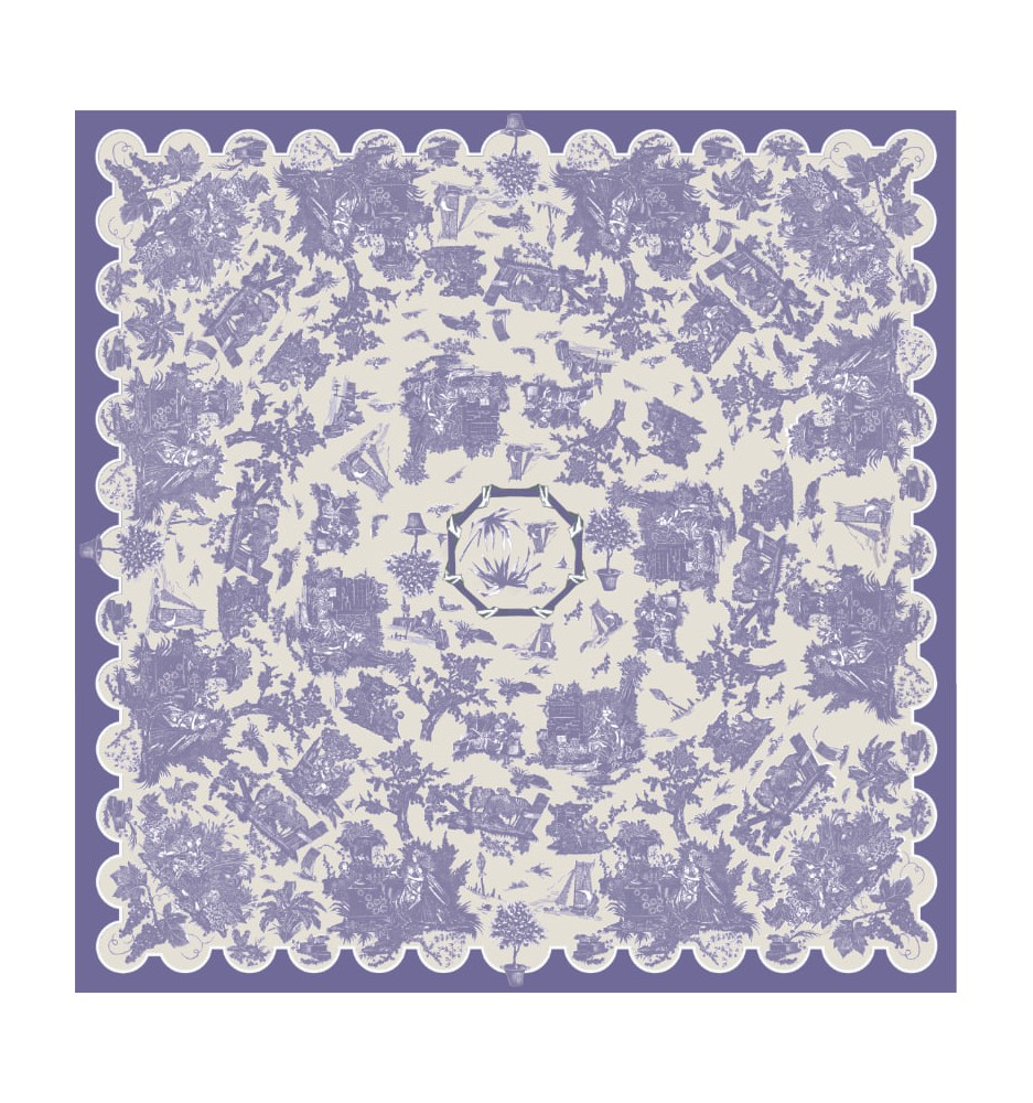 NAPPE, TOILE CIRÉE, TOILE DE JOUY LAVANDE, inodore, outdoor NAPPE, TOILE CIRÉE, TOILE DE JOUY LAVANDE, inodore, outdoor