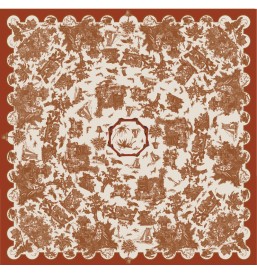 NAPPE, TOILE CIRÉE, TOILE DE JOUY TERRACOTTA, indoor, outdoor