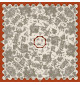 nappe toile cirée motif toile de jouy GRISE