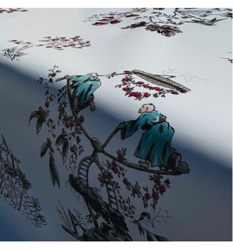 TOILE CIREE, Chinoiserie ficelle