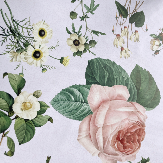 nappe toile cirée à fleur motif fleur de redouté